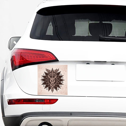 Caduceus Symbol Print Car Sticker