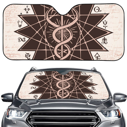 Caduceus Symbol Print Car Windshield Sun Shade