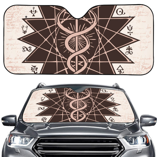 Caduceus Symbol Print Car Windshield Sun Shade