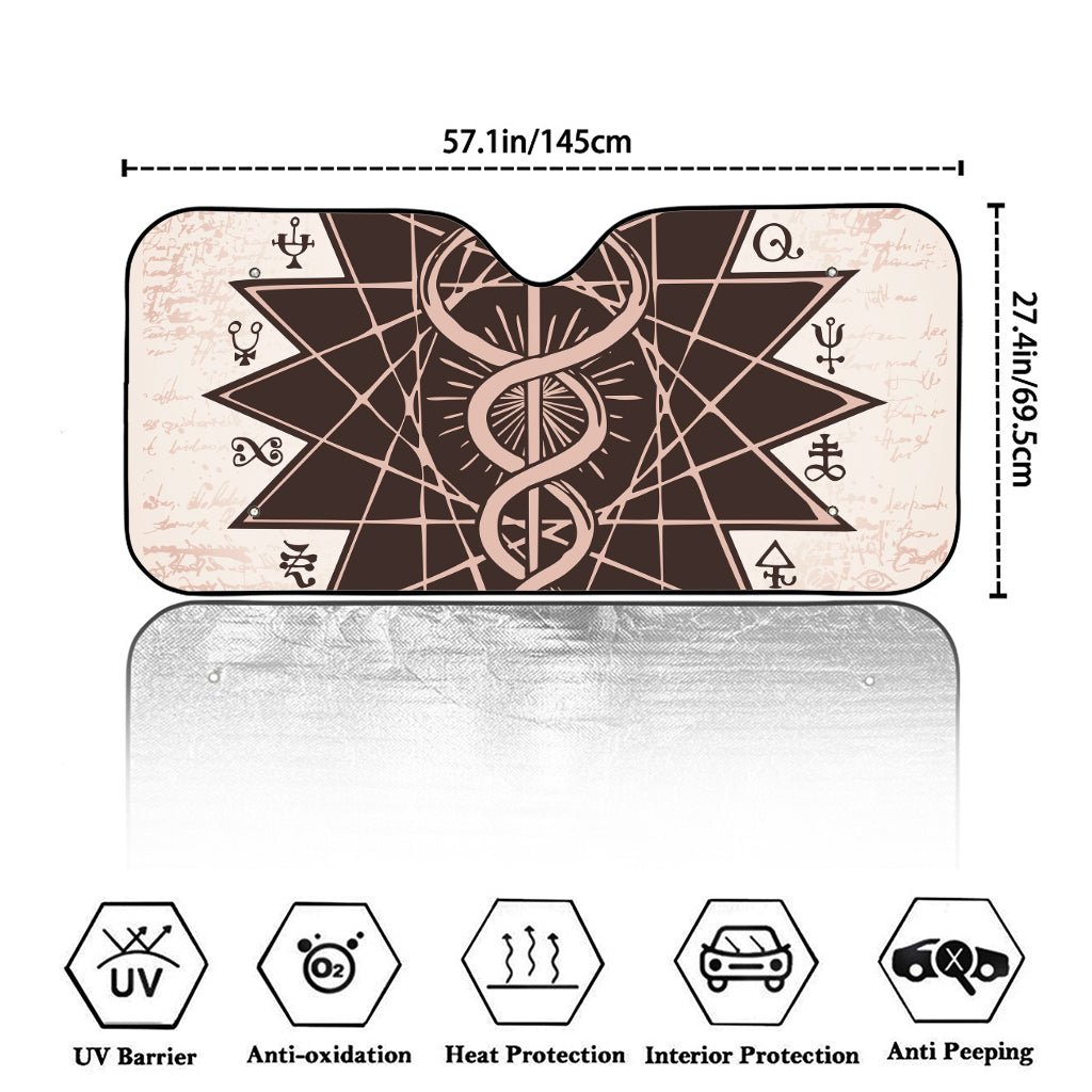 Caduceus Symbol Print Car Windshield Sun Shade