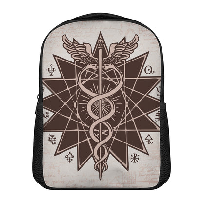 Caduceus Symbol Print Casual Backpack