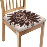 Caduceus Symbol Print Chair Cushion Cover