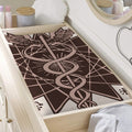 Caduceus Symbol Print Changing Pad Cover
