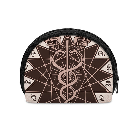 Caduceus Symbol Print Coin Purse