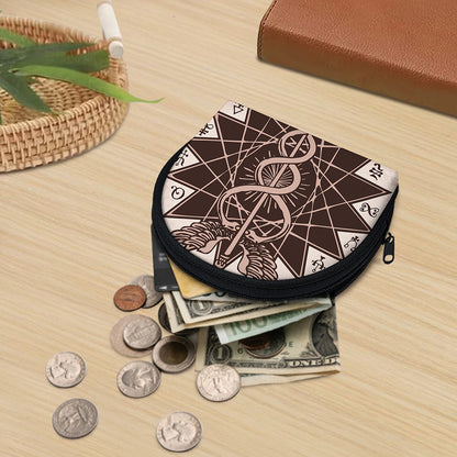 Caduceus Symbol Print Coin Purse