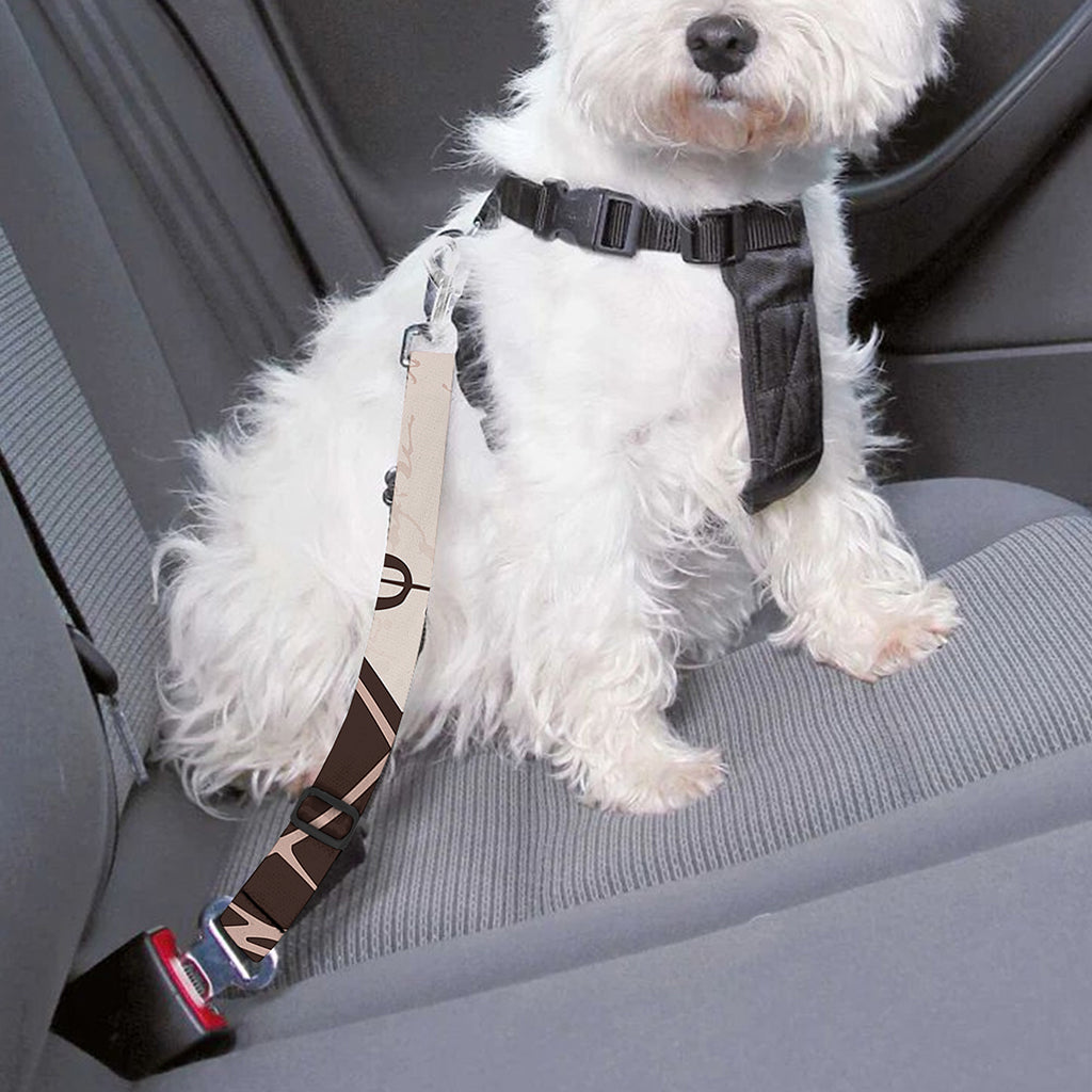 Caduceus Symbol Print Dog Seat Belt
