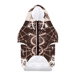 Caduceus Symbol Print Dog Zip Up Hoodie