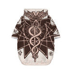 Caduceus Symbol Print Dog Zip Up Hoodie