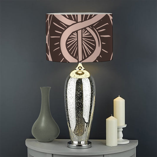 Caduceus Symbol Print Drum Lamp Shade