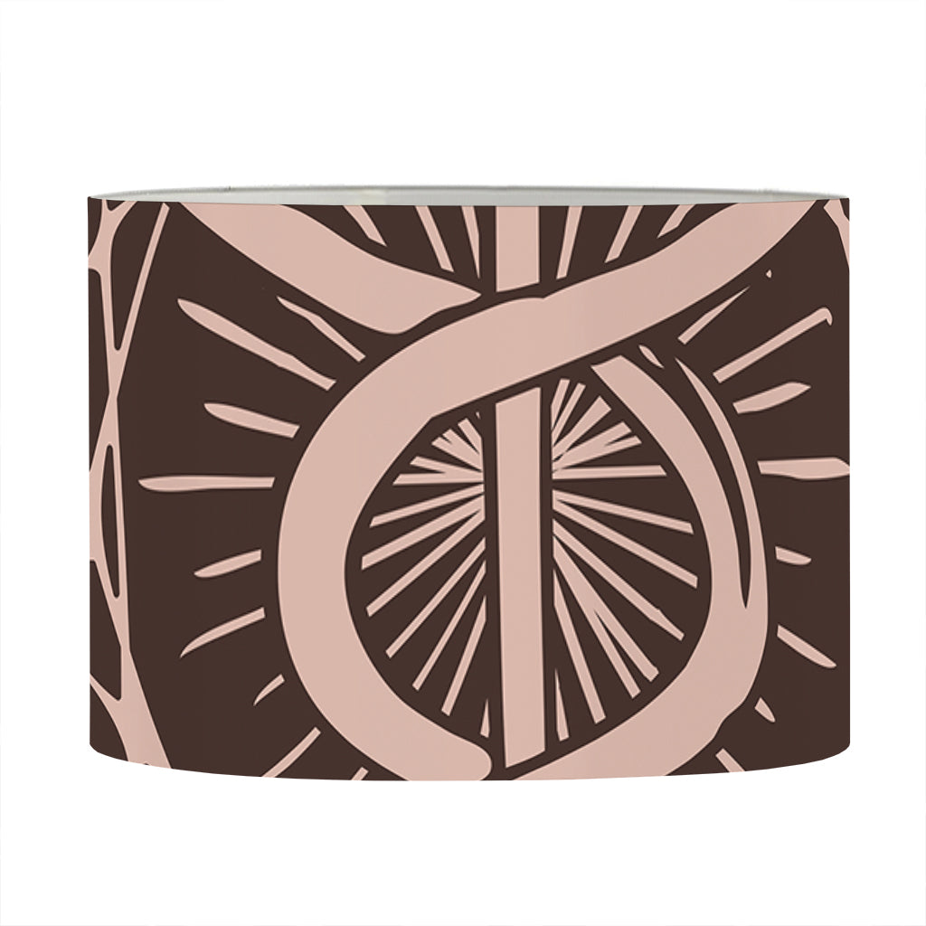 Caduceus Symbol Print Drum Lamp Shade
