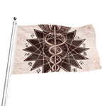 Caduceus Symbol Print Flag