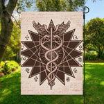 Caduceus Symbol Print Garden Flag