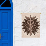Caduceus Symbol Print Garden Flag