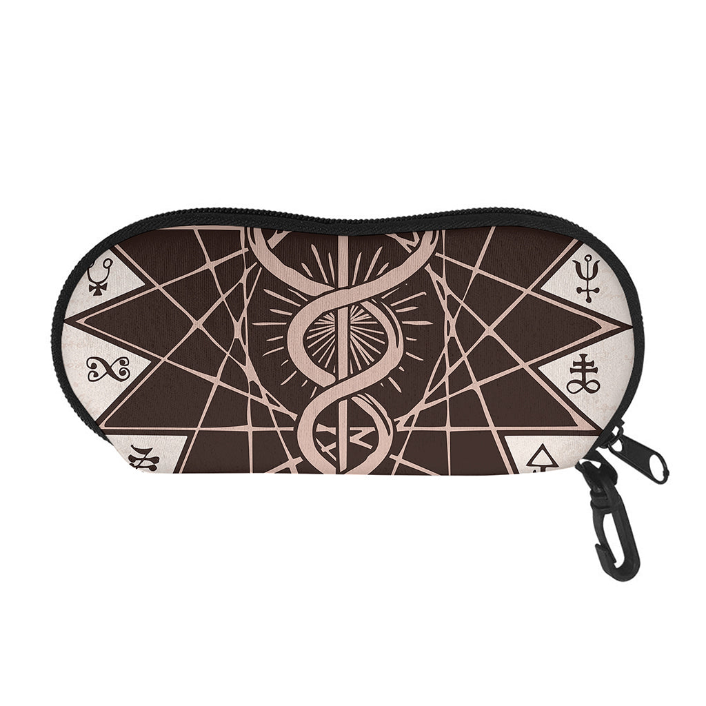 Caduceus Symbol Print Glasses Case
