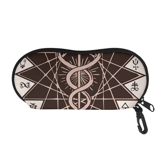 Caduceus Symbol Print Glasses Case