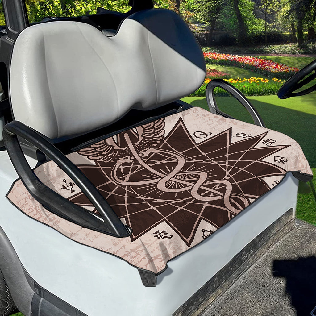 Caduceus Symbol Print Golf Cart Seat Cover
