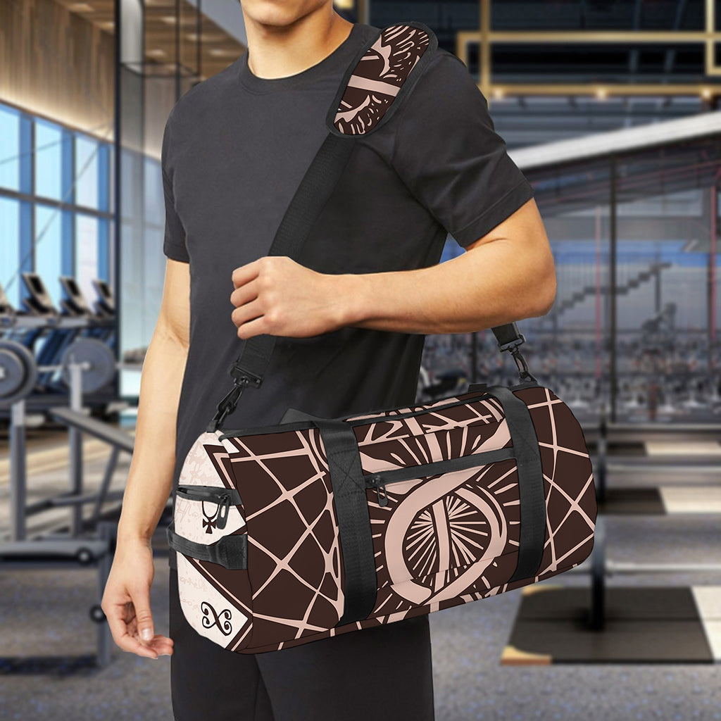 Caduceus Symbol Print Gym Bag