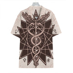 Caduceus Symbol Print Hawaiian Shirt