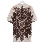 Caduceus Symbol Print Hawaiian Shirt