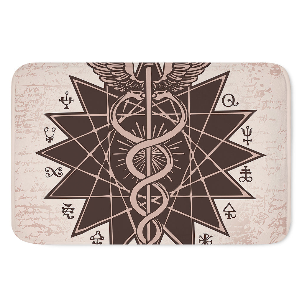 Caduceus Symbol Print Indoor Door Mat