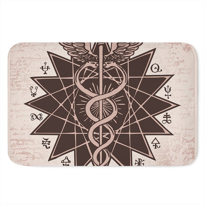 Caduceus Symbol Print Indoor Door Mat