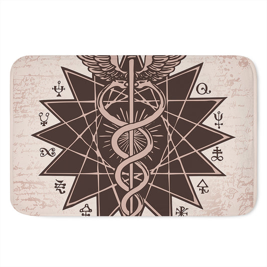Caduceus Symbol Print Indoor Door Mat