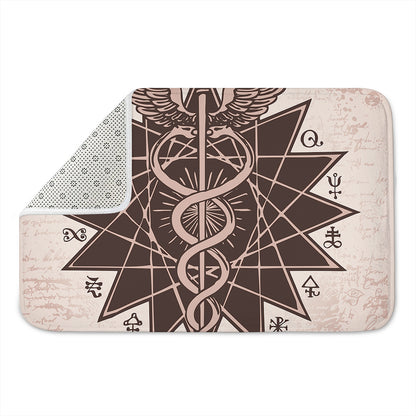 Caduceus Symbol Print Indoor Door Mat