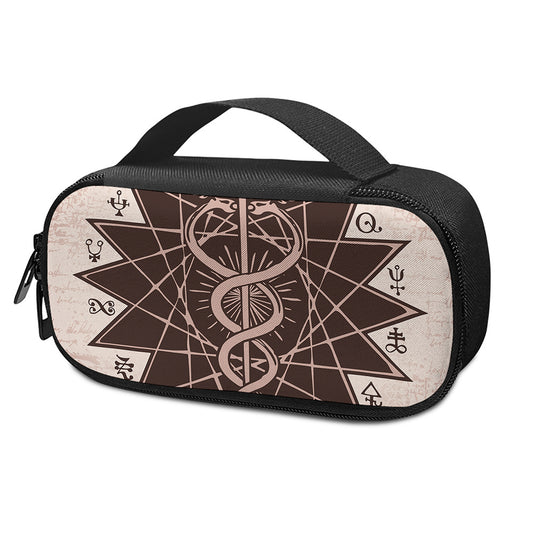 Caduceus Symbol Print Insulin Cooler Travel Case