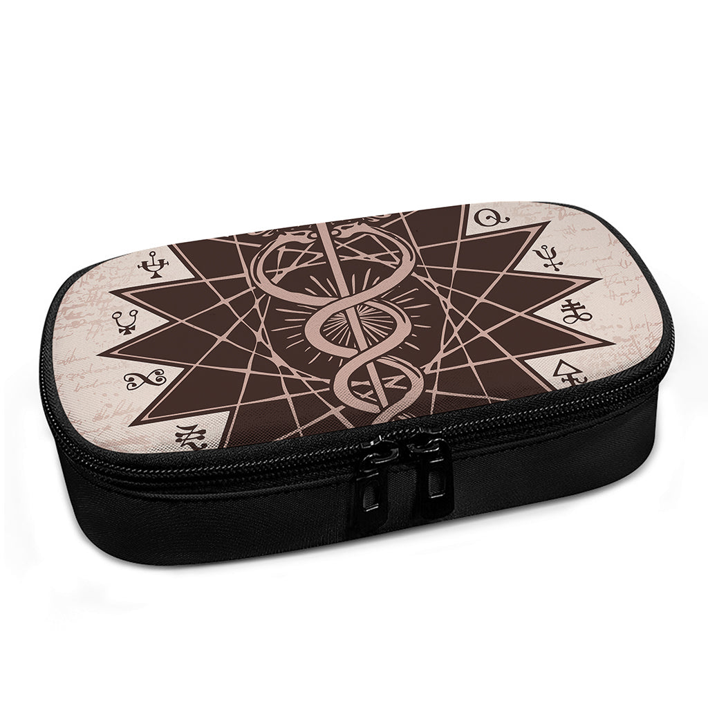 Caduceus Symbol Print Insulin Cooler Travel Case