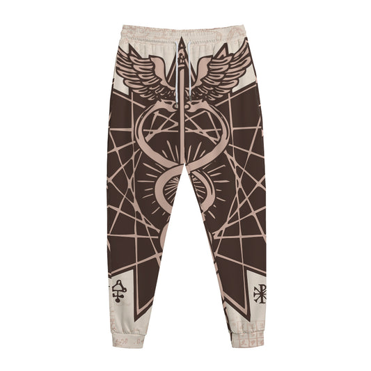 Caduceus Symbol Print Jogger Pants