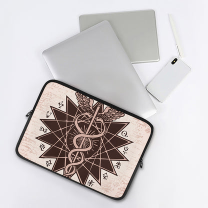 Caduceus Symbol Print Laptop Sleeve