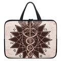 Caduceus Symbol Print Laptop Sleeve With Handle