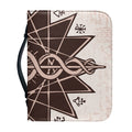 Caduceus Symbol Print Leather Bible Cover