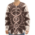 Caduceus Symbol Print Long Sleeve Baseball Jersey