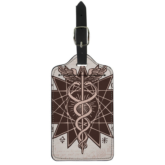 Caduceus Symbol Print Luggage Tag