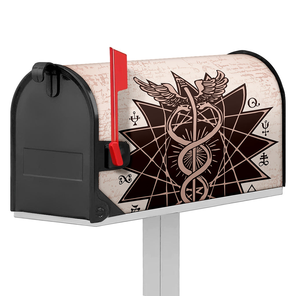 Caduceus Symbol Print Mailbox Cover