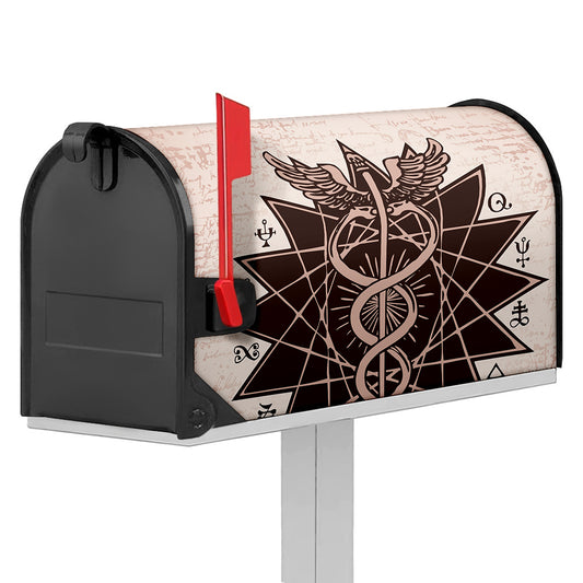 Caduceus Symbol Print Mailbox Cover