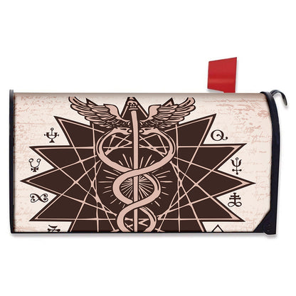 Caduceus Symbol Print Mailbox Cover