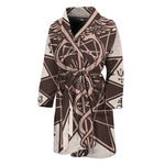 Caduceus Symbol Print Men's Bathrobe