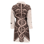 Caduceus Symbol Print Men's Bathrobe