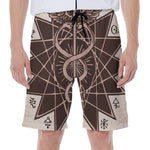 Caduceus Symbol Print Men's Beach Shorts