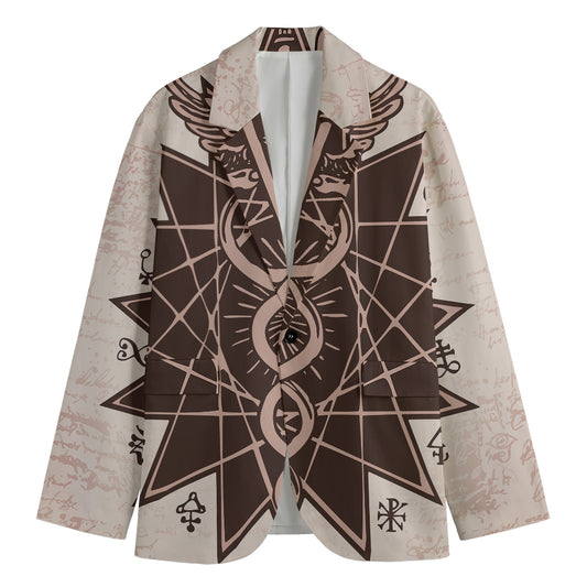Caduceus Symbol Print Men's Blazer
