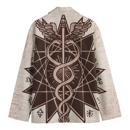 Caduceus Symbol Print Men's Blazer