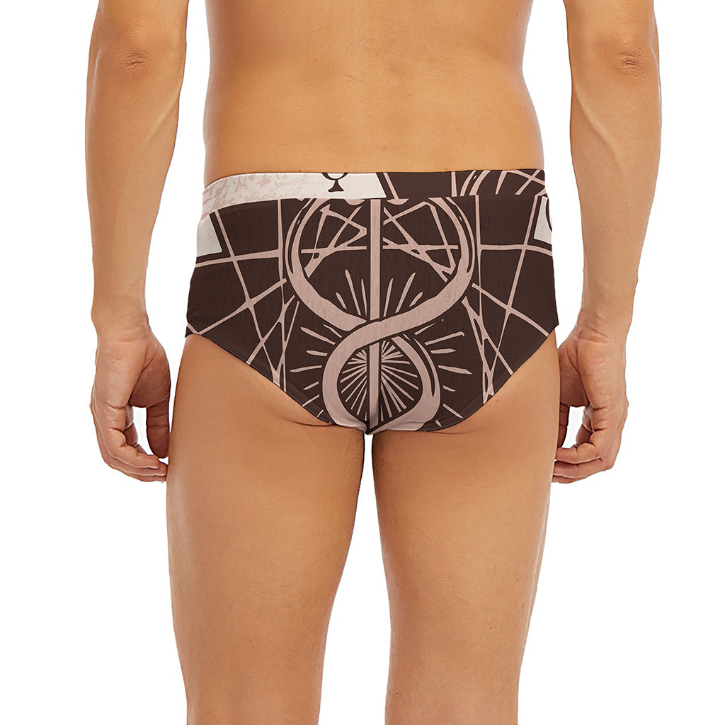 Caduceus Symbol Print Men's Briefs