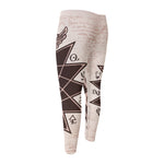 Caduceus Symbol Print Men's Compression Pants