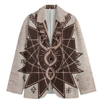 Caduceus Symbol Print Men's Cotton Blazer