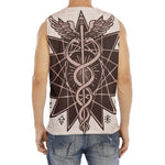Caduceus Symbol Print Men's Fitness Tank Top