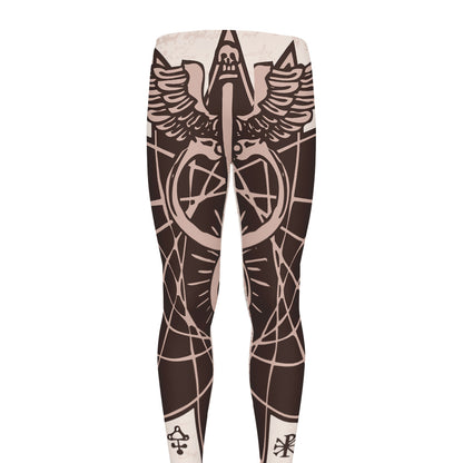 Caduceus Symbol Print Men's leggings