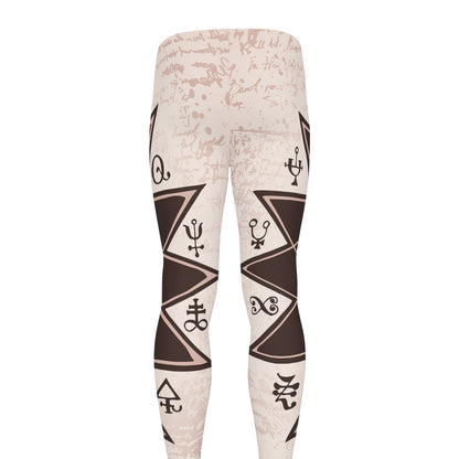 Caduceus Symbol Print Men's leggings