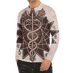 Caduceus Symbol Print Men's Long Sleeve Rash Guard
